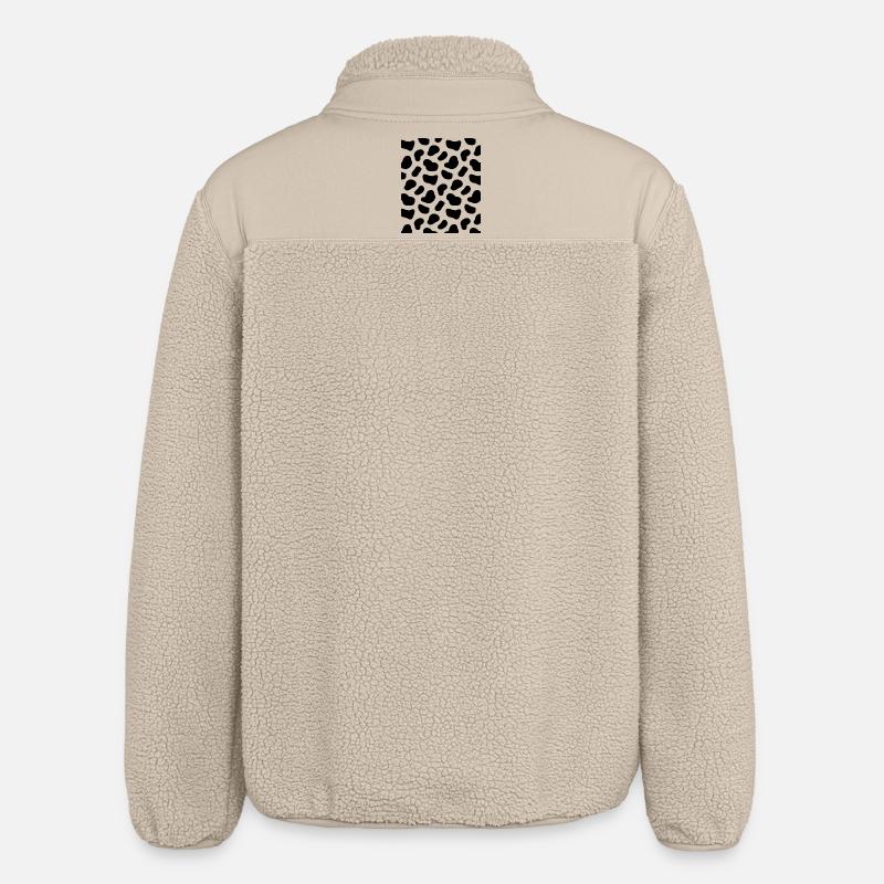 Dalmatian Pattern - Relaxed Fit Unisex Sherpa Jacket by Stanley/Stella - beige