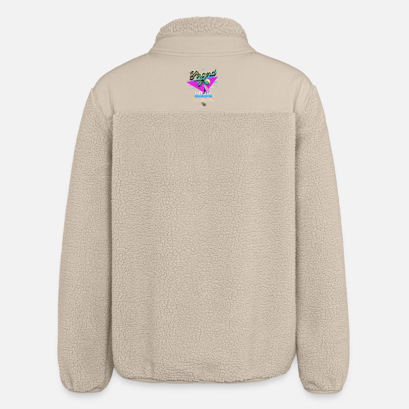 Dicton d’amour tropical avec palmier - Veste sherpa unisexe coupe décontractée Stanley/Stella - beige