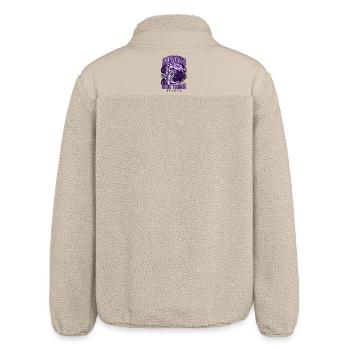 Serious About Blue Tongue Skinks Reptile Keeper - Relaxed Fit Unisex Sherpa Jacket by Stanley/Stella - beige - Back