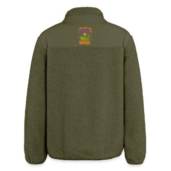 I’m With The Party Ghoul, halloween group outfit - Relaxed Fit Unisex Sherpa Jacket by Stanley/Stella - khaki - Back