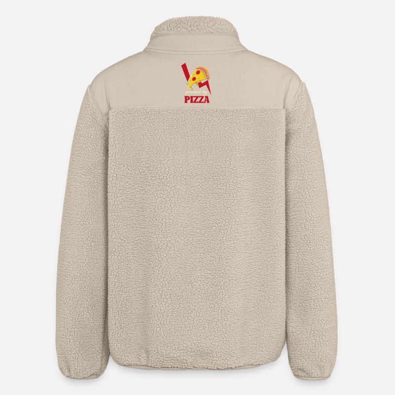 Power Pizza Blitz Logo - Relaxed Fit Unisex Sherpa Jacket by Stanley/Stella - beige