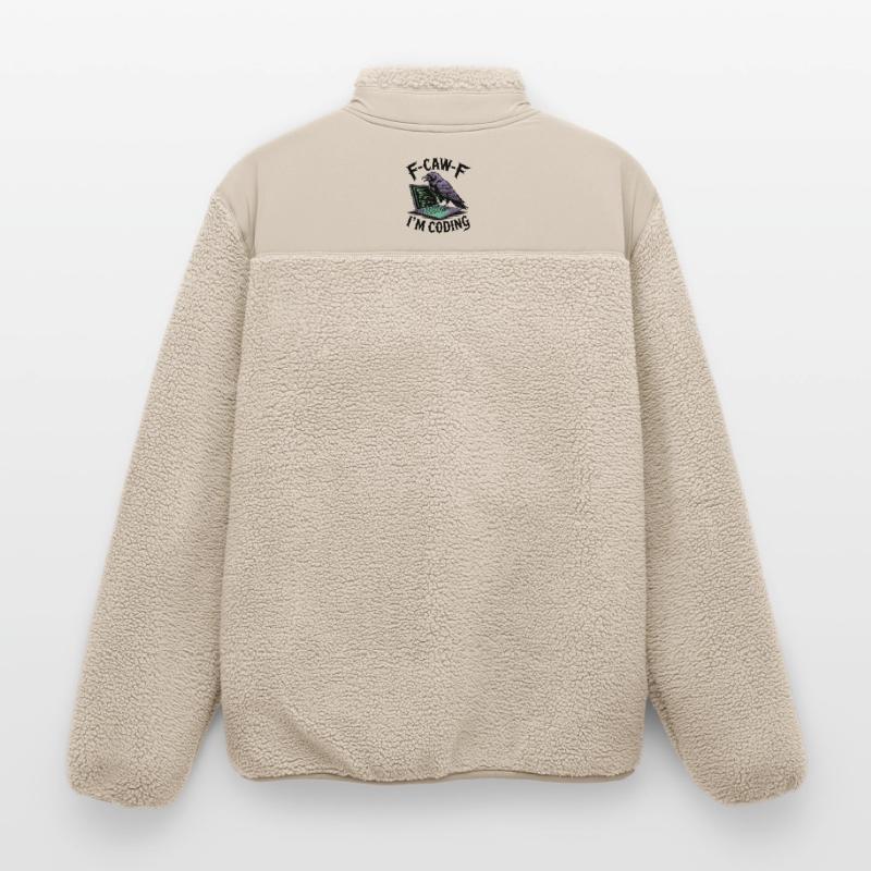 RabenCoder: Code Raven on the laptop Relaxed Fit Unisex Sherpa Jacket by Stanley/Stella