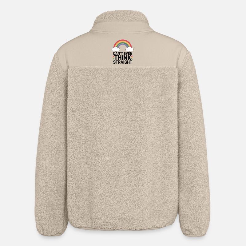 Rainbow Clouds Cheers - Relaxed Fit Unisex Sherpa Jacket by Stanley/Stella - beige
