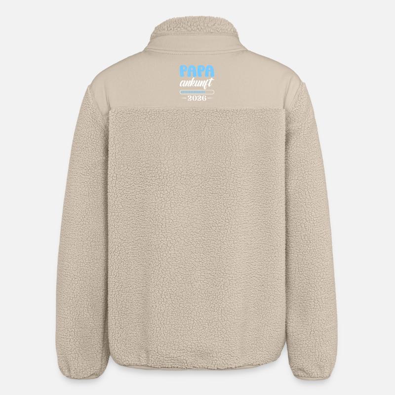 Dad-to-be DAD ARRIVAL 2026 Funny - Relaxed Fit Unisex Sherpa Jacket by Stanley/Stella - beige