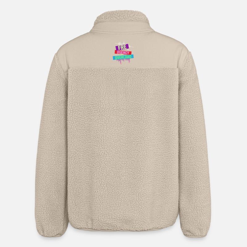Frequency Overload Rave EDM - Relaxed Fit Unisex Sherpa Jacket by Stanley/Stella - beige