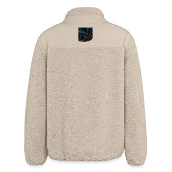 Night Driving Sports Car In Tunnel Speed - Relaxed Fit Unisex Sherpa Jacket by Stanley/Stella - beige - Back