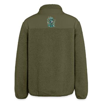FloraSeepferdchen Blütenkunst - Relaxed Fit Unisex Sherpajacke von Stanley/Stella - Khaki - Hinten