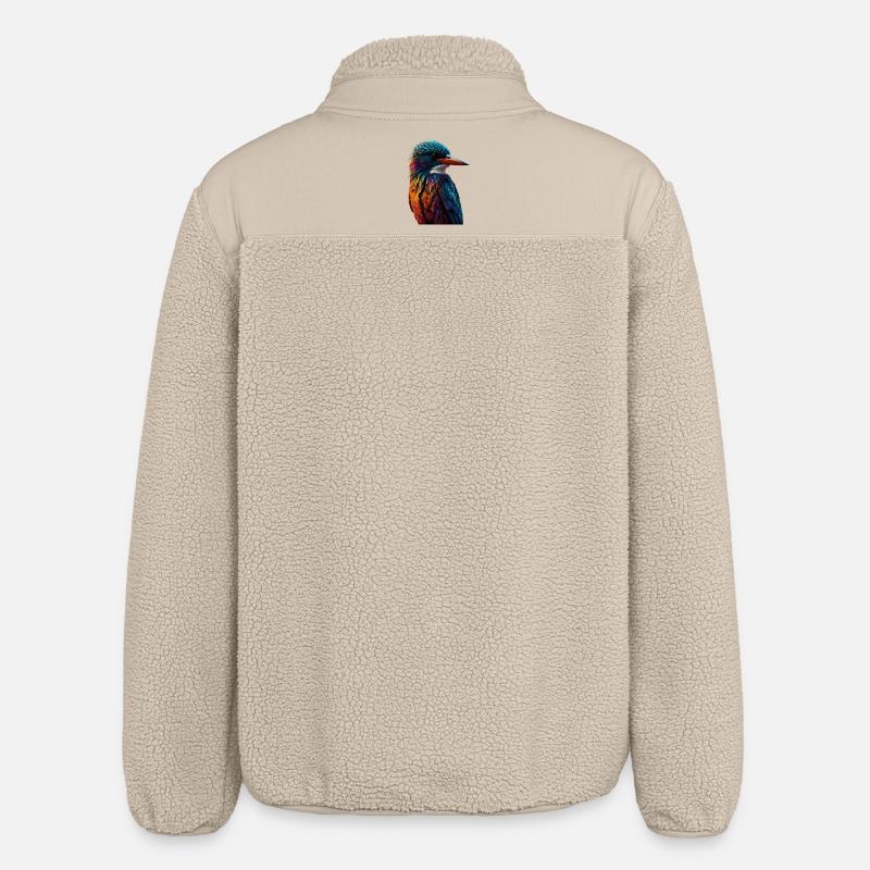 Bunter Eisvogel Farbenspiel - Relaxed Fit Unisex Sherpajacke von Stanley/Stella - Beige