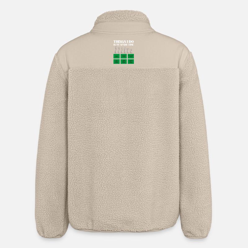 Chess time in leisure time - Relaxed Fit Unisex Sherpa Jacket by Stanley/Stella - beige