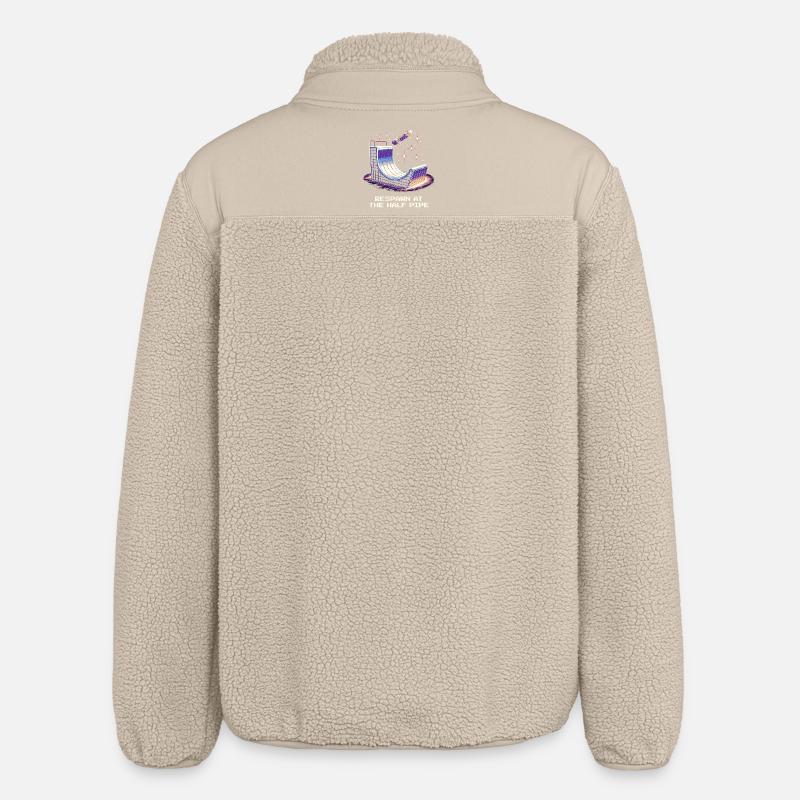 Réapparition au Halfpipe | Skateboard - Veste sherpa unisexe coupe décontractée Stanley/Stella - beige