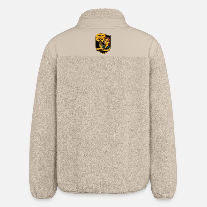 Repenser la bande dessinée rétro - Overthinker - Veste sherpa unisexe coupe décontractée Stanley/Stella - beige
