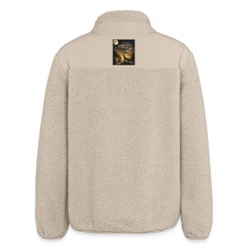 Mond Krokodil Wald Anheulen Mondlicht - Relaxed Fit Unisex Sherpajacke von Stanley/Stella - Beige - Hinten