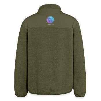 Wassermann Tierkreiszeichen Horoskop Sternzeichen - Relaxed Fit Unisex Sherpajacke von Stanley/Stella - Khaki - Hinten