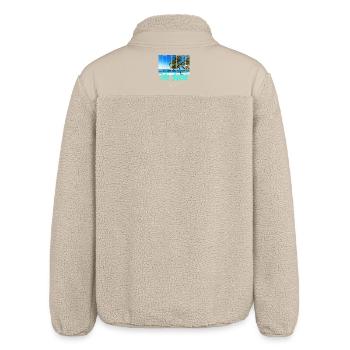 Isla Saona Dominican Republic Beach Souvenir - Relaxed Fit Unisex Sherpa Jacket by Stanley/Stella - beige - Back