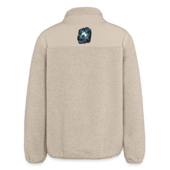 Two Wild Horses with Moon Wildlife Designs - Relaxed Fit Unisex Sherpa Jacket by Stanley/Stella - beige - Back