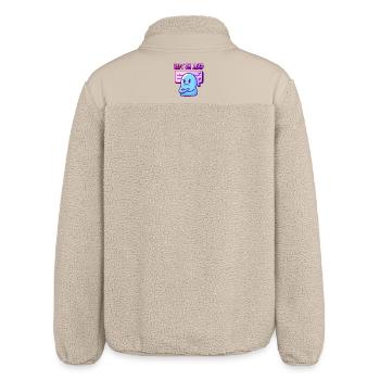 Links bei Lesen Stimmungsgeist - Relaxed Fit Unisex Sherpajacke von Stanley/Stella - Beige - Hinten