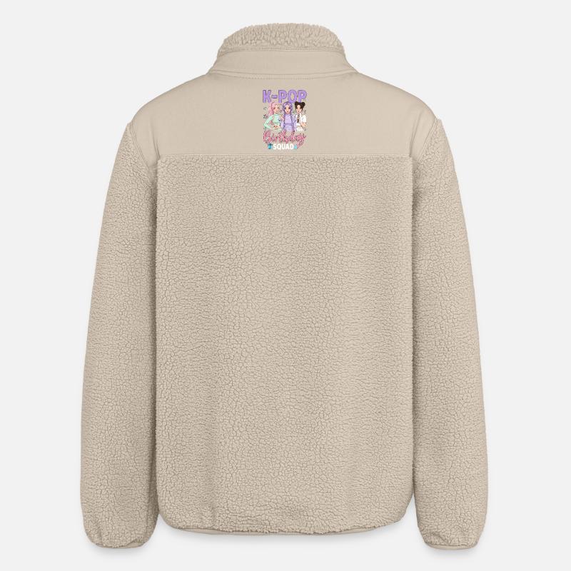 Équipe d’anniversaire K Pop - Veste sherpa unisexe coupe décontractée Stanley/Stella - beige