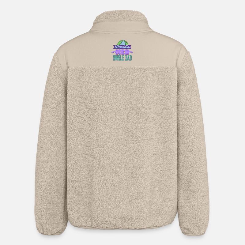 Single Dad Single Dad - Relaxed Fit Unisex Sherpa Jacket by Stanley/Stella - beige
