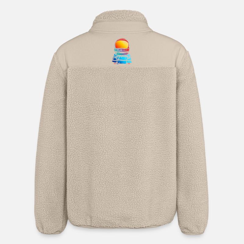 Astronaut Dream Gift for Kids - Relaxed Fit Unisex Sherpa Jacket by Stanley/Stella - beige