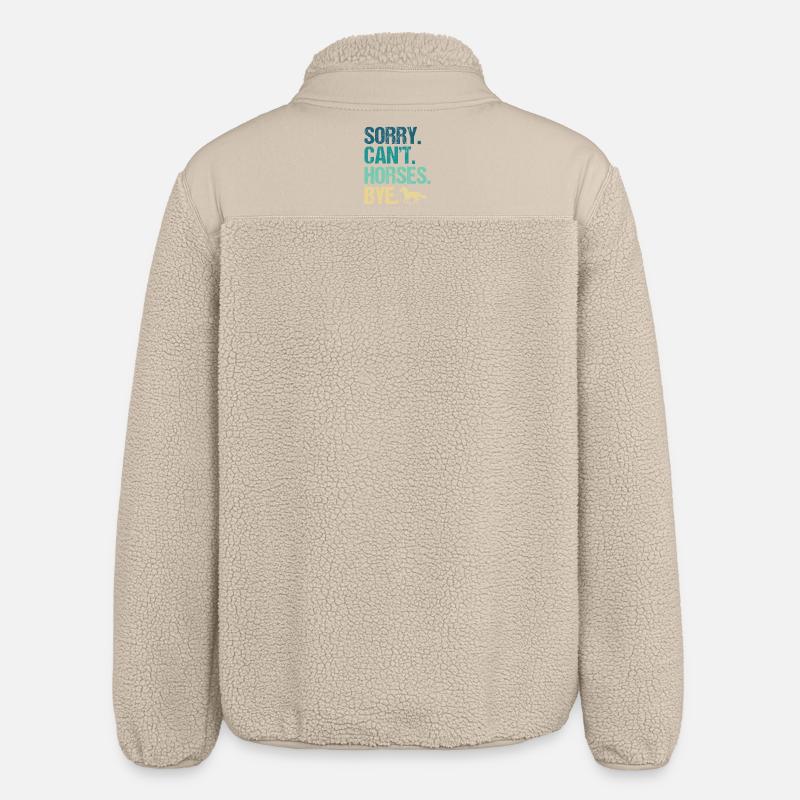 Sorry Can’t Horses Bye - Relaxed Fit Unisex Sherpajacke von Stanley/Stella - Beige
