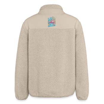Remote Developer I Live Where The Web Developer - Relaxed Fit Unisex Sherpa Jacket by Stanley/Stella - beige - Back