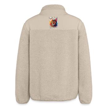 Bengalkatze Flüsterer - Relaxed Fit Unisex Sherpajacke von Stanley/Stella - Beige - Hinten