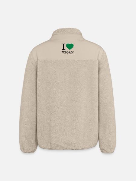 J’AIME VEGAN Veganer - Veste sherpa unisexe coupe décontractée Stanley/Stella - beige