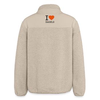 I LOVE BAGELS Bagel - Relaxed Fit Unisex Sherpajacke von Stanley/Stella - Beige - Hinten