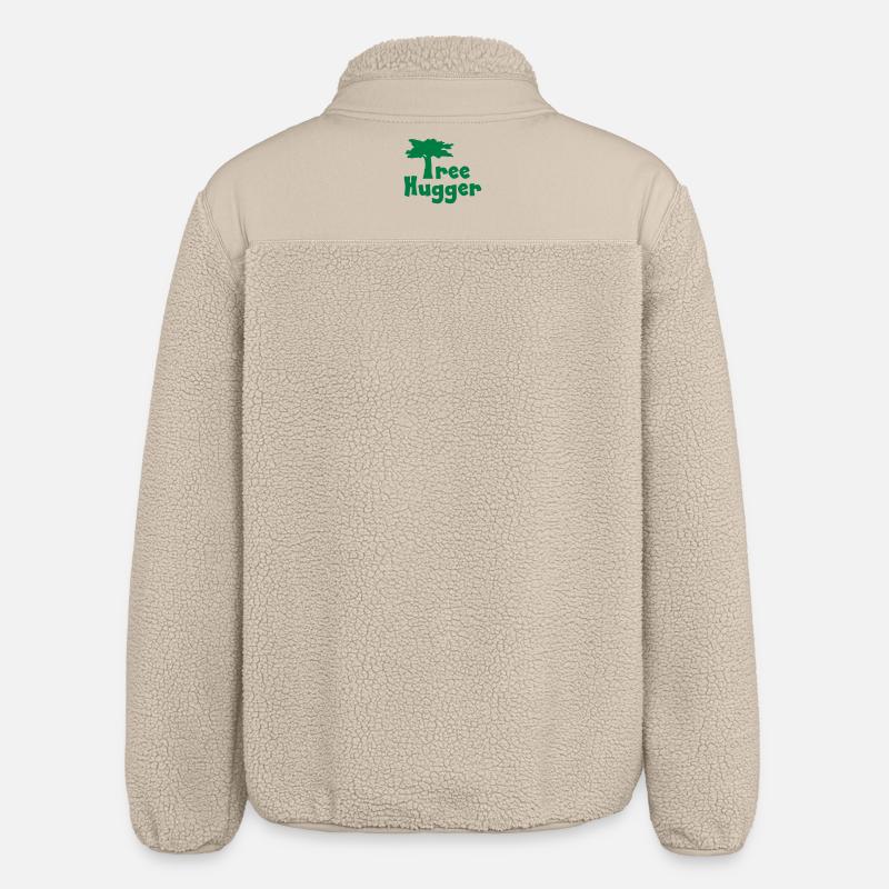 Tree Hugger - Relaxed Fit Unisex Sherpa Jacket by Stanley/Stella - beige