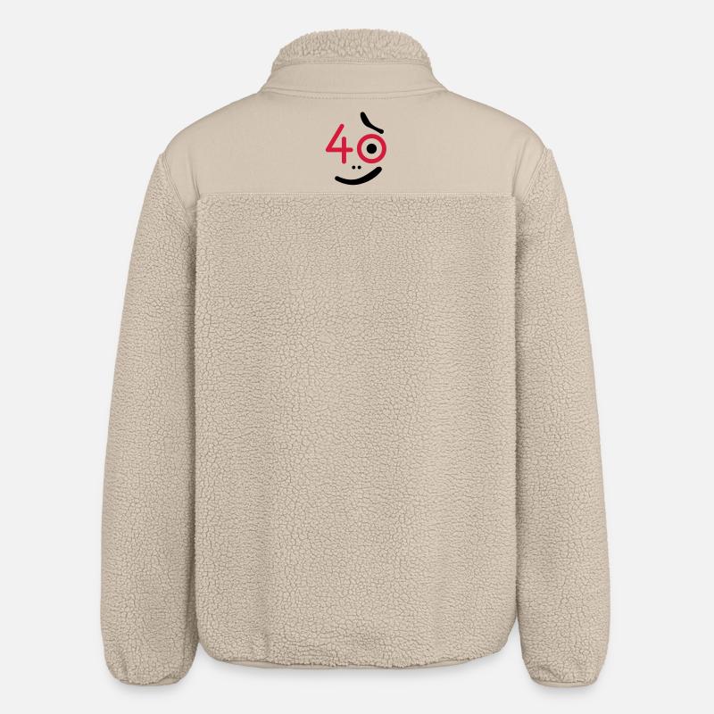 40 år - hvad så? - Stanley/Stella unisex sherpajakke afslappet pasform - beige