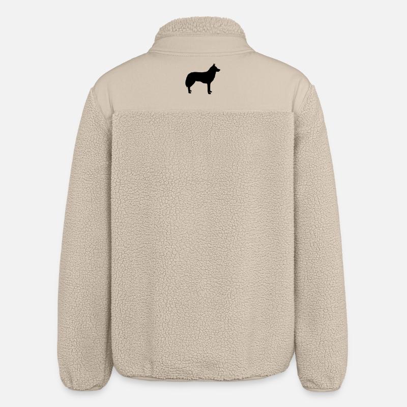 Wolf Silhouette - Relaxed Fit Unisex Sherpajacke von Stanley/Stella - Beige