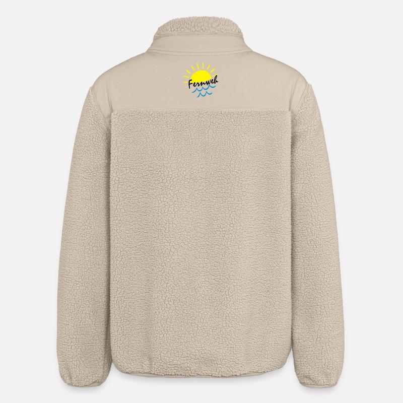 Sunrise Ocean – Sonne & Wellen Icon - Relaxed Fit Unisex Sherpajacke von Stanley/Stella - Beige