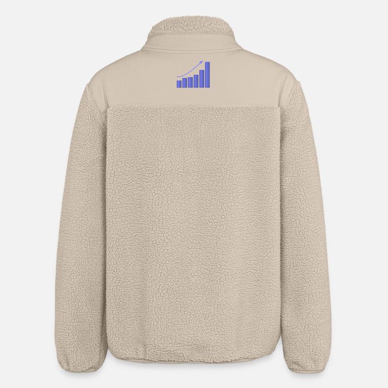 Wachstumsdiagramm mit dynamischer Steigung - Relaxed Fit Unisex Sherpajacke von Stanley/Stella - Beige