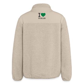 I LOVE PICKLES - Relaxed Fit Unisex Sherpa Jacket by Stanley/Stella - beige - Back