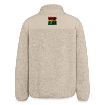 Bénédiction des JAH aux couleurs du reggae - Veste sherpa unisexe coupe décontractée Stanley/Stella - beige - Dos