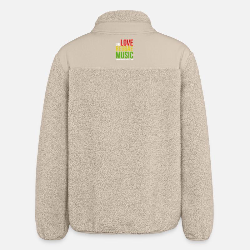 One Love Conception musicale Reggae - Veste sherpa unisexe coupe décontractée Stanley/Stella - beige