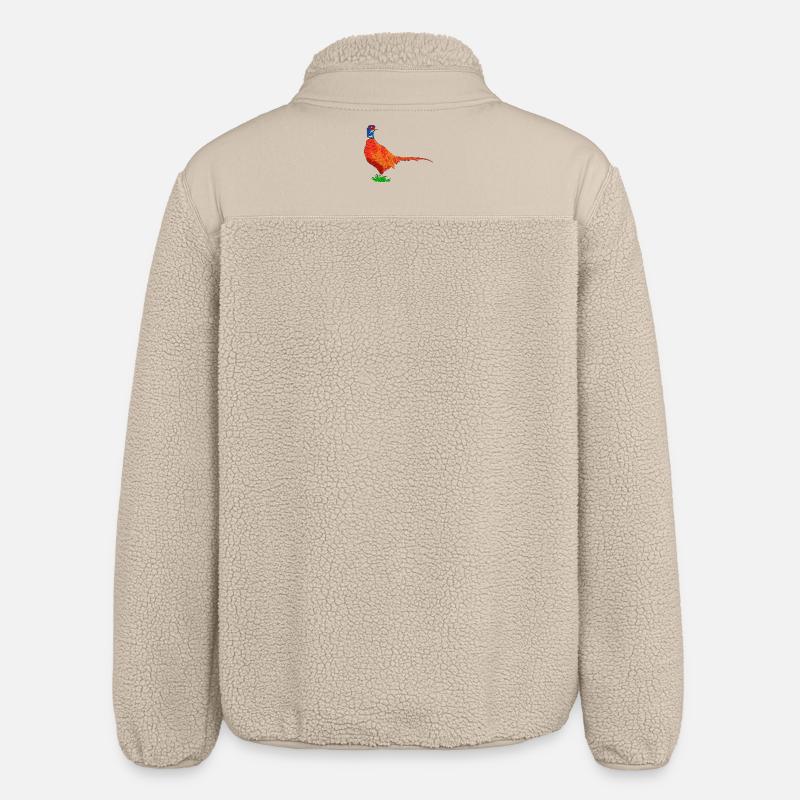 fasan vogel jäger - Relaxed Fit Unisex Sherpajacke von Stanley/Stella - Beige