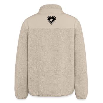 Herz mit Pferd - Relaxed Fit Unisex Sherpajacke von Stanley/Stella - Beige - Hinten