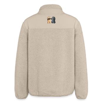 Briard Duo - Schwarz - Fauve - Hund - Geschenk - Relaxed Fit Unisex Sherpajacke von Stanley/Stella - Beige - Hinten