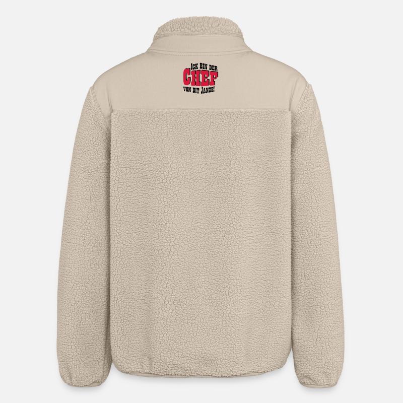 Chef von dit janze - Relaxed Fit Unisex Sherpajacke von Stanley/Stella - Beige
