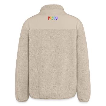 Stolz Gay Schwul Lgbt Regenbogen Ehe Toleranz Csd - Relaxed Fit Unisex Sherpajacke von Stanley/Stella - Beige - Hinten