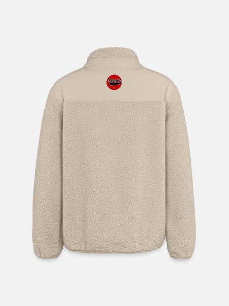 Rare Soul Vinyl Record Label Red Side A - Relaxed Fit Unisex Sherpa Jacket by Stanley/Stella - beige