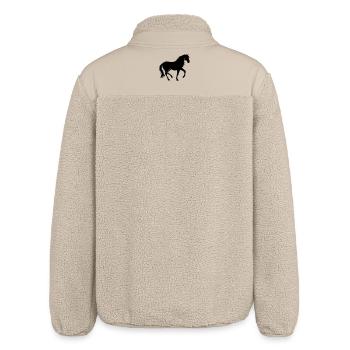 Pferd PRE Pura Raza Espangnola, Andalusier Piaffe - Relaxed Fit Unisex Sherpajacke von Stanley/Stella - Beige - Hinten