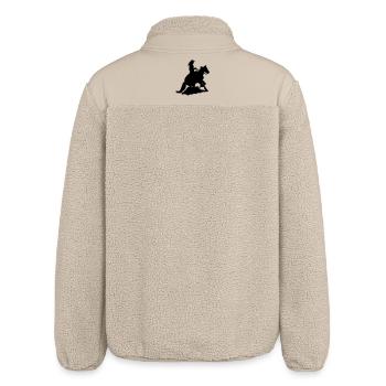 Cavalier western Stop glissant, Whoa Quarterhorse - Veste sherpa unisexe coupe décontractée Stanley/Stella - beige - Dos