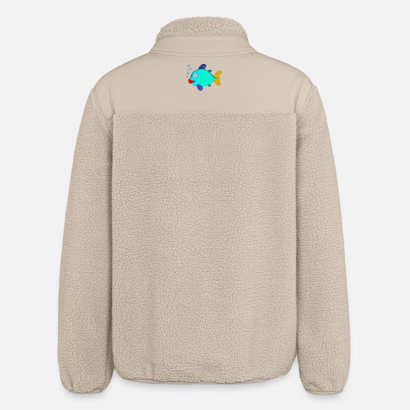 Poisson avec bulles - Veste sherpa unisexe coupe décontractée Stanley/Stella - beige