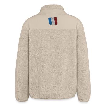 Französische Flagge - Relaxed Fit Unisex Sherpajacke von Stanley/Stella - Beige - Hinten