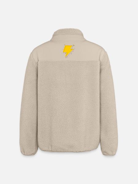 Dynamic Ray in Yellow and Black - Relaxed Fit Unisex Sherpa Jacket by Stanley/Stella - beige