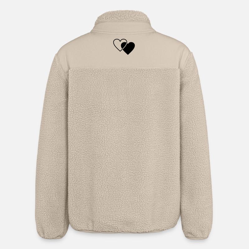 Deux cœurs - Veste sherpa unisexe coupe décontractée Stanley/Stella - beige