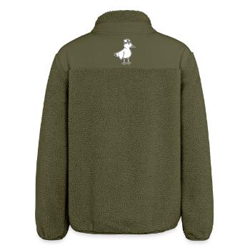 Möwe Anarchie – Freche maritim Hipster Küstenkunst - Relaxed Fit Unisex Sherpajacke von Stanley/Stella - Khaki - Hinten