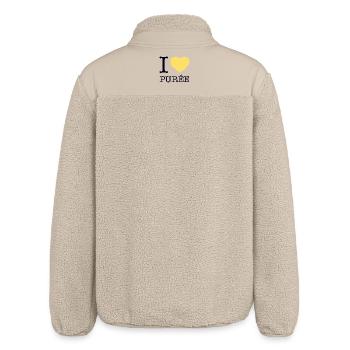 I LOVE PUREE Kartoffeln Kartoffelbrei - Relaxed Fit Unisex Sherpajacke von Stanley/Stella - Beige - Hinten